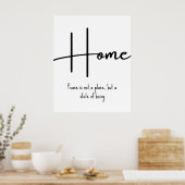 Home Inspirational Quote Wall Print ポスター (キッチン)