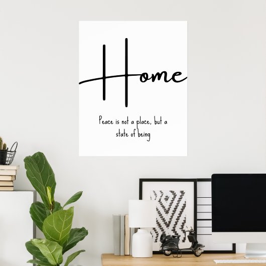 Home Inspirational Quote Wall Print ポスター (ホームオフィス)