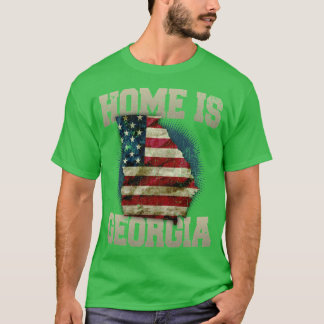 Home is Georgia USA US map gift unique fans Proud  Tシャツ