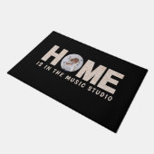 Home Is In The Music Studio Door Mat ドアマット (アングル)