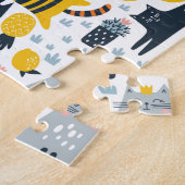 Home is My Cat モノグラムの Where Pattern Name ジグソーパズル (側面)