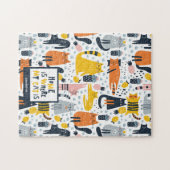 Home is My Cat モノグラムの Where Pattern Name ジグソーパズル (横)