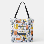 Home is My Cat モノグラムの Where Pattern Name トートバッグ (裏面)