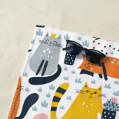 Home is My Cat モノグラムの Where Pattern Name ビーチタオル (インサイチュ)