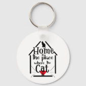 Home is place the cat is, House Silhouette キーホルダー (裏面)