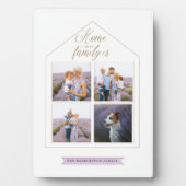 Home is Where Family Is - Photo Collage White フォトプラーク (正面)