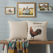 Home Is Where Family Is Rooster Decorative Pillow クッション