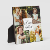 Home is Where Mom Is - 4 Photo Collage White フォトプラーク (正面)