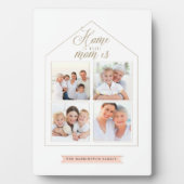 Home is Where Mom Is Family Photo Collage White フォトプラーク (正面)