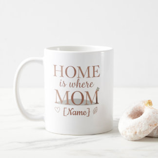 Home Is Where Mom Is Personalized Mug コーヒーマグカップ