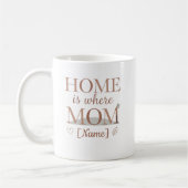 Home Is Where Mom Is Personalized Mug コーヒーマグカップ (左)