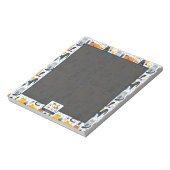 Home is Where My Cat モノグラムの Is Name ノートパッド (回転)