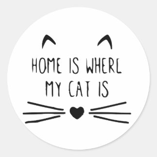 Home Is Where My Cat Is :猫好き、猫ママのGr ラウンドシール