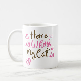 Home is where my cat is 1 コーヒーマグカップ