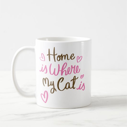 Home is where my cat is 1 コーヒーマグカップ (左)