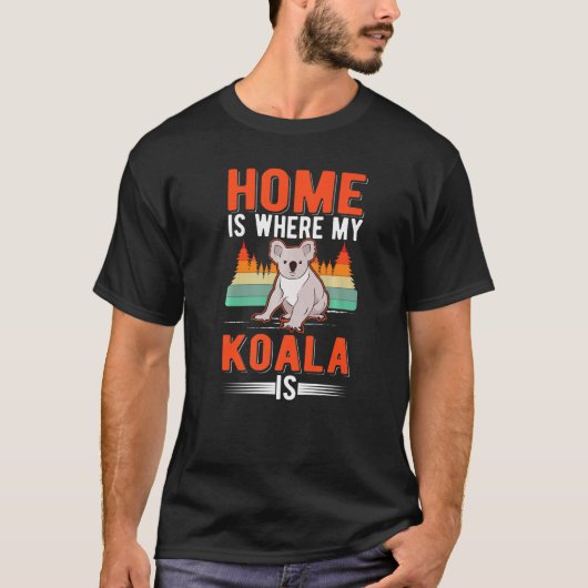Home Is Where My Koala Is Koala Tシャツ (正面)