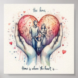 Home is Where theハートisプリント ポスター