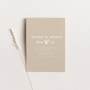 Home is Where the ハート is引っ越し祝いパーティー招待状 招待状