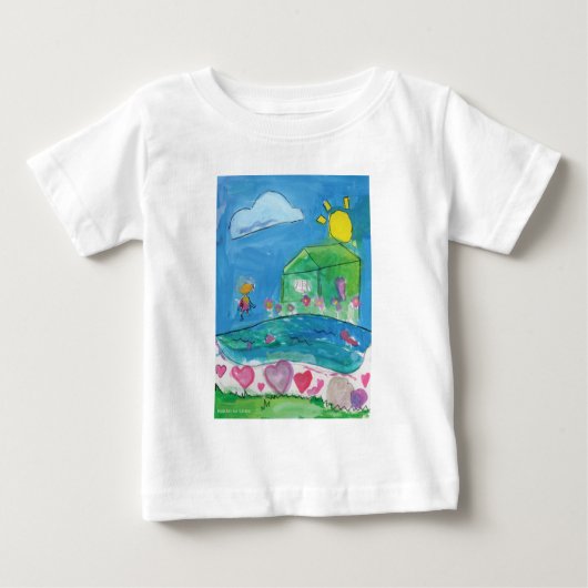 Home is Where the ハートIs - KidsArt for CHOC ベビーTシャツ (正面)