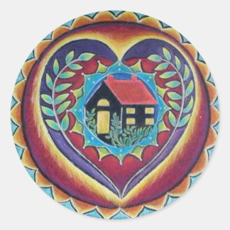 Home is Where the ハートis Sticker ラウンドシール