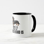 Home Is Where the Black & Tan Dachshund Is Coffee  マグカップ (正面右)