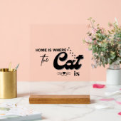 Home is where the cat is  アクリルサイン (ウェディング)