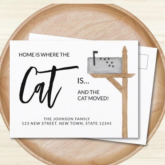 Home is Where The Cat Is We Have Moved Cat Moving 案内ポストカード