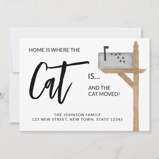 Home is Where The Cat Is We Have Moved Cat Moving 案内状 (正面)