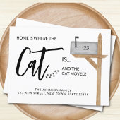 Home is Where The Cat Is We've Moved Cat Moving  案内ポストカード
