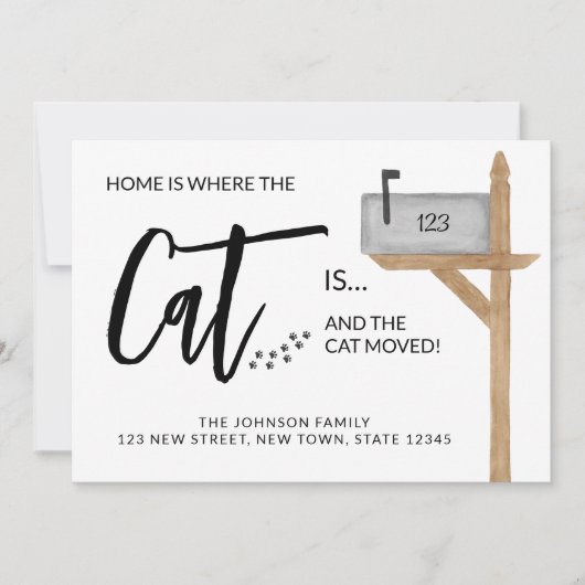 Home is Where The Cat Is We've Moved Cat Moving 案内状 (正面)