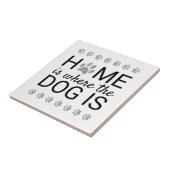 Home Is Where The Dog Is 銀箔肉球プリント タイル (側面)