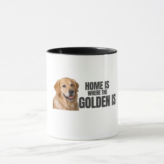 Home Is Where the Golden Is – Golden Retriever マグカップ (中央)