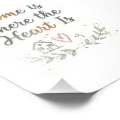 Home Is Where the Heart Is – Cozy Wall Art Quote フォトプリント (角)