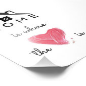 Home Is Where the Heart Is Poster – Cozy Wall Art フォトプリント (角)