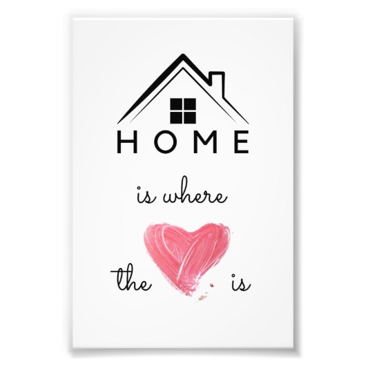 Home Is Where the Heart Is Poster – Cozy Wall Art フォトプリント (正面)