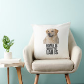 Home Is Where the Lab Is Throw Pillow クッション (椅子)