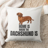 Home Is Where the Red Dachshund Is クッション (ブランケット)