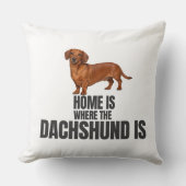 Home Is Where the Red Dachshund Is クッション (正面)