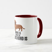 Home Is Where the Red Dachshund Is Coffee Mug マグカップ (正面右)