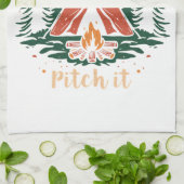 home is where you pitch it shirt, camping t-shirt キッチンタオル (折り畳み)