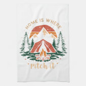 home is where you pitch it shirt, camping t-shirt キッチンタオル (縦)