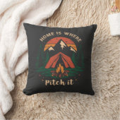 home is where you pitch it shirt, camping t-shirt クッション (ブランケット)