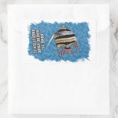 Home Is Where Your AngelFish is Aquarium引用文 長方形シール (バッグ)