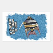 Home Is Where Your AngelFish is Aquarium引用文 長方形シール (正面)