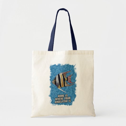 Home Is Where Your AngelFish is Cute引用文・アート トートバッグ (正面)