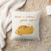 Home Is Where Your Cat Is Cute Cat クッション (ブランケット)
