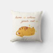 Home Is Where Your Cat Is Cute Cat クッション (正面)