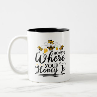 Home is where your honey simply said ツートーンマグカップ
