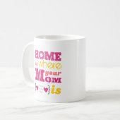 Home is where your mom is コーヒーマグカップ (正面左)