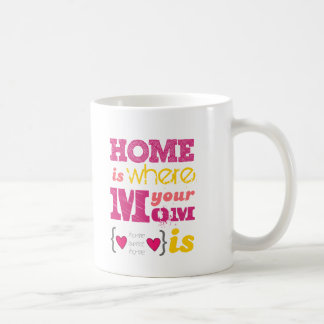 Home is where your mom is コーヒーマグカップ
